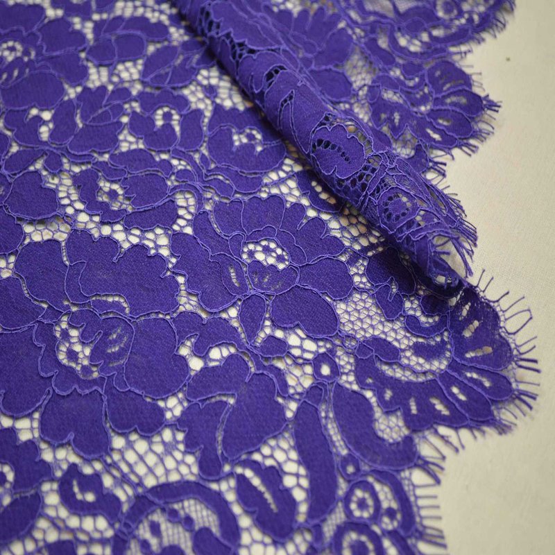 Eyelash Lace Lace Fabric Placement Floral for Apparel Wholesale Suppli 24